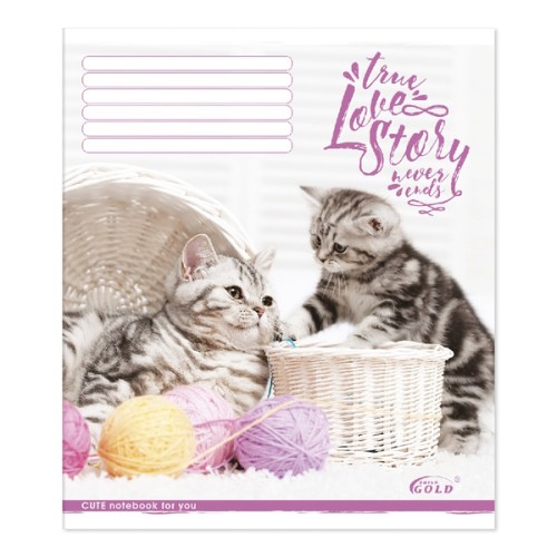 Зошит на 18 аркушів у лінію «Мікс Дівчинки», №3302, ТМ Gold Brisk