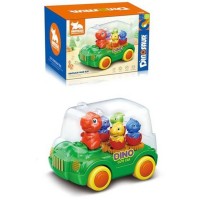 Машина музична зі звуком, світлом та рухомими деталями під прозорим корпусом, у коробці 14,5х11х10 см