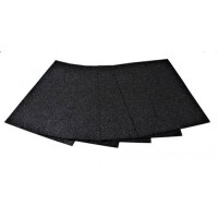 Фоаміран А4 товщиною 2 мм 5 аркушів з глітером, чорний, ТМ Мандарин