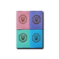 Обкладинка на паспорт «Герб великий» №2, 135х100 мм, шкіра