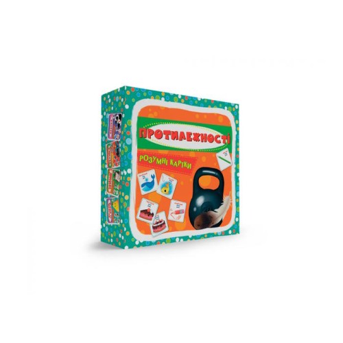 «Розумні картки. Протилежності» з 30 картоннх карток 10х10 см, ТМ Кристал Бук