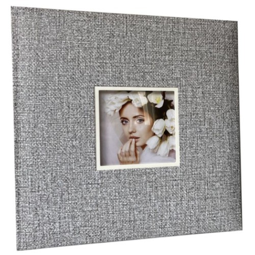 Фотоальбом «Dome Silver» на 200 10х15см, ламінований картон, паперові аркуші, 22х22 см