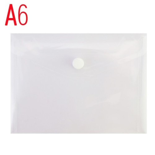 Папка-конверт на кнопці А6 180 мкм, фактура «глянець», прозора, ТМ Economix