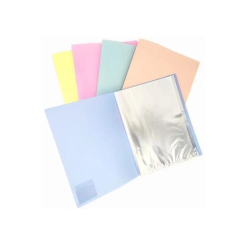Папка А4 з 20 файлами 25 мкм фактура «глянець», пастельне асорті, ТМ Optima