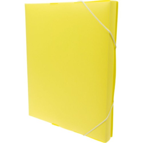 Папка - бокс, А4, на гумках, 30 мм, пастельна жовта, ТМ Optima