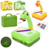 Проектор для малювання «Динозавр», слайди, маркери 12 шт, звук, світло, на батарейці, в асортименті