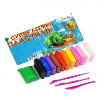 Повітряний пластилін на 12 кольорів зі стеками, 108 г, Hipe