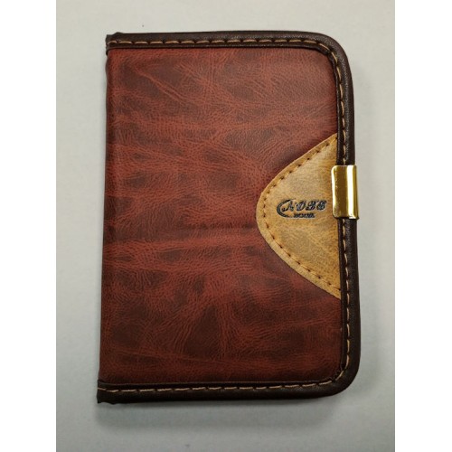 Блокнот 10х8 на 66 аркушів у клітинку з обкладинкою зі шкірзаму, ТМ Leader