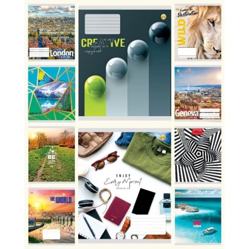 Зошит на 96 аркушів у клітинку «Мікс 3», ТМ Тетрада