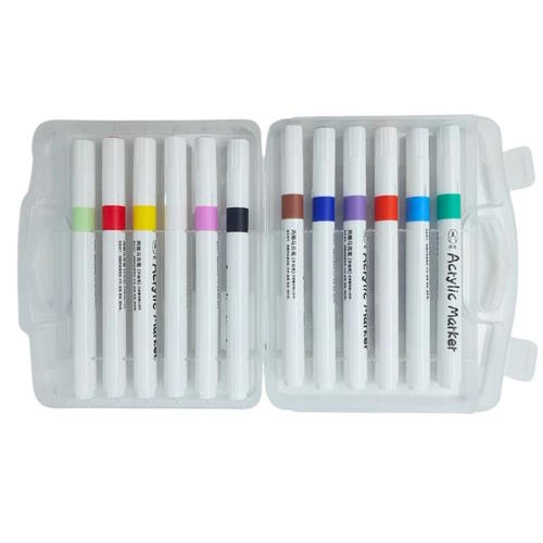 Набір скетчмаркерів «Aodemei» на 12 кольорів акрилових у пластиковому контейнері, ТМ J.Otten