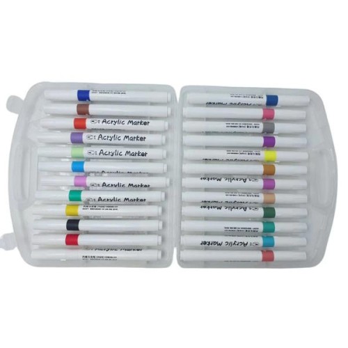 Набір скетчмаркерів «Aodemei» на 24 кольорів акрилових у пластиковому контейнері, ТМ J.Otten