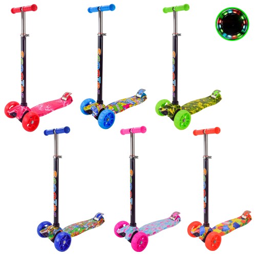Самокат дитячий 4-колісний, колеса PU, світяться, в асортименті