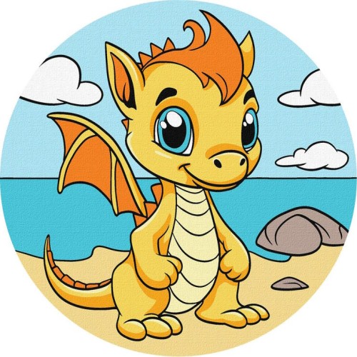 Набір 7+ для розпису по номерах «Чарівний дракон», d 19 см, ТМ Ідейка