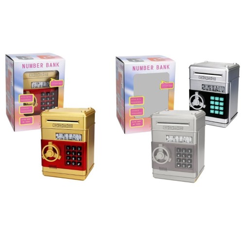 Скарбничка-сейф електронний, в асортименті, у коробці 15х15х21 см