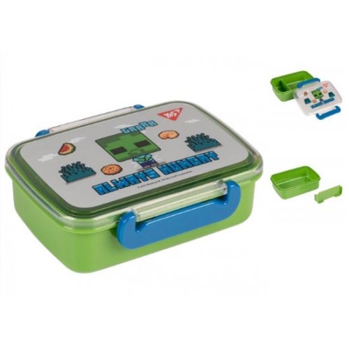 Ланчбокс «Minecraft» 420 мл сіро-зелений ТМ Yes