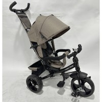 Велосипед 3-колісний, колеса EVA 12 та 10 дюймів, вільний хід, гальма, підшипник, коричневий