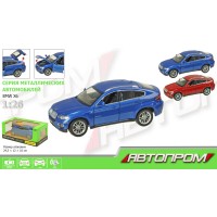 Машина «BMW X» металева 1:24 зі світлом та звуком, відкрив. двері, на батарейці, в асортименті