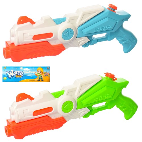 Водяний бластер 41 см помповий, в асортименті, у пакеті 22х48х6 см