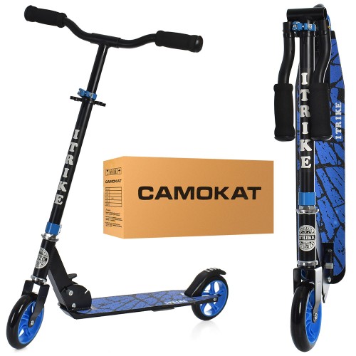 Самокат 2-колісний на алюмінієвій рамі, колесами ПУ 145 мм, кермом 79-90 см, підніжкою 52-32х10,5 см та фомовими ручками