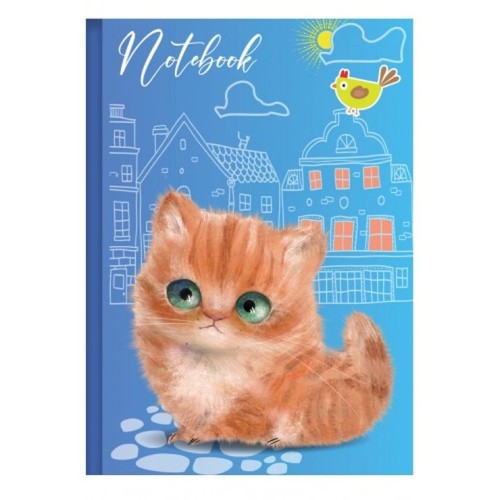 Блокнот «CUTE KATS» А6 на 48 аркушів у клітинку з твердою ламінованою обкладинкою, в асортименті, ТМ Рюкзачок