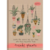 Блокнот «TRENDY PLANTS» А5 на 176 аркуші у клітку з кортонною обкладинкою, в асортименті, ТМ Рюкзачок