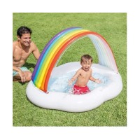 Басейн 142х119х84 см з навісом-райдугаою та надувним дном на 82л, ремкомплект, у коробці