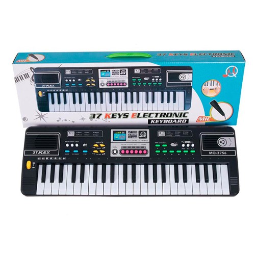 Синтезатор на 37 клавіш з мікрофоном та запис, 8 тонів, 6 ритмів, регулятор гучності, USB