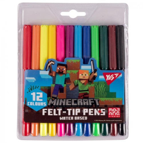 Фломастери «Minecraft» на 12 кольорів, ТМ Yes