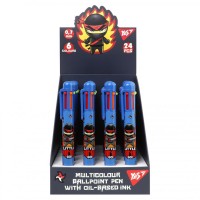 Ручка «Ninja» 0,7 мм кулькова автоматична на 6 кольорів, ТМ Yes