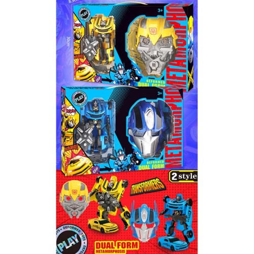 Трансформер «Робот-машина» 18 см з маскою 20 см, в асортименті, у коробці 44,5х30х8 см