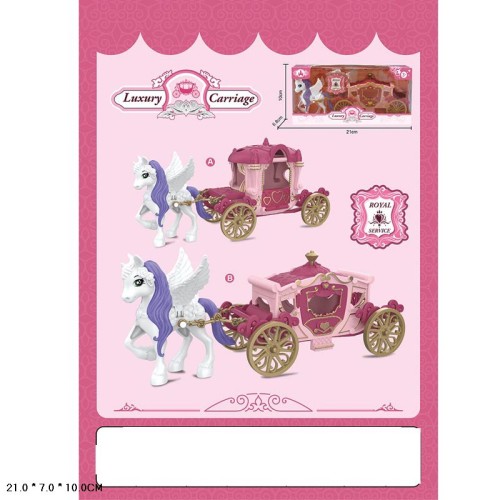 Карета з пегасом, в асортименті, у коробці 21х7х10 см