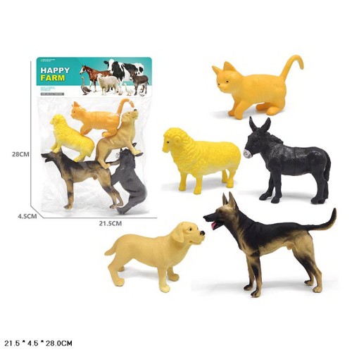 Набір свійських тварин, 5 шт у пакеті 21,5х4,5х28 см