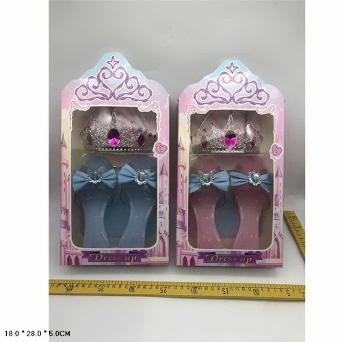 Набір аксесуарів: туфельки та корона, в асортименті, у коробці 18х28х5 см