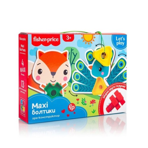 Гра-конструктор з болтами «Fisher-Price. Maxi-болтики», у коробці 27х6х20 см, ТМ Vlady Toys