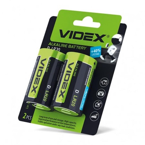 Батарейка «Videx» LR 20 2shrink