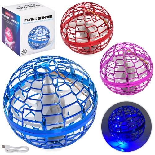 Літаюча куля на акумуляторі зі світлом та USB, в асортименті, у коробці 11х11х11 см