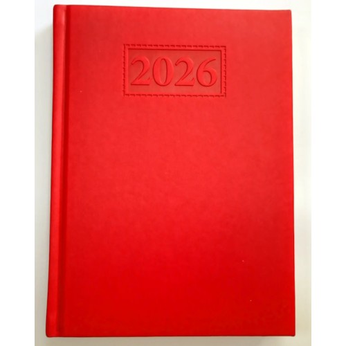 Щоденник датований «GENTLE 2026» A5 на 336 сторінок з обкладинкою зі шкірзаму, червноний, ТМ Buromax