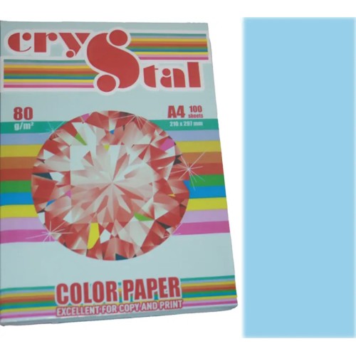 Папір кольоровий А4 100 аркушів 80 г/м2, іпастель блакитний, SPECTRA COLOR