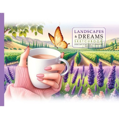 Скетчбук 20х14,5 см на 24 аркуші з офсетним папером 100 г/м2 та твердою ламінованою обкладинкою, ТМ Мандарин