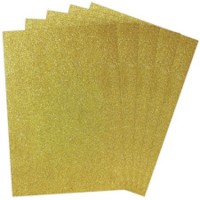 Фоаміран А4 1,3 мм з глітером жовтий, 5 аркушів, ТМ Мандарин