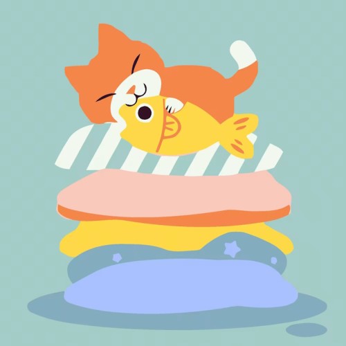 Картина за номерами «Кіт на подушці з ласощами» 20х20 см, ТМ Strateg