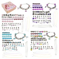 Набір прикрас типу Пандора: 3 браслети, 3 підвси на шию, 60 шармів, у коробці 12х6х4 см