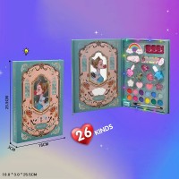 Дитяча косметика зі світлом: палетка тіней, помада, лаки, аксесуари, на батарейці, у коробці 18х3х25 см