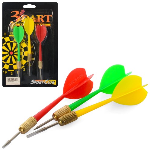 Набір з 3 дротиків з голкою по 11см, в асортименті, на планшетці 11х19х2,5 см