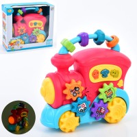 Піаніно «Паровозик» 19 см музичний зі світлом та рухомими деталями, на батарейці, у коробці 23х20,5х10 см