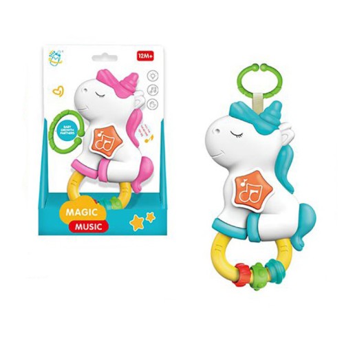 Підвіска «Єдиноріг» 25 см музична зі світлом на батарейці, в асортименті, у коробці 14,5х22,5х5 см