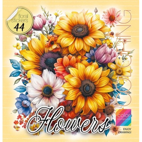 Розмальовка на 8 аркушів з наліпками на скобі 20х20 см, ТМ Fresh