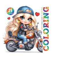 Розмальовка-блокнот на 24 аркуші на склейці 14х14 см, ТМ Мандарин