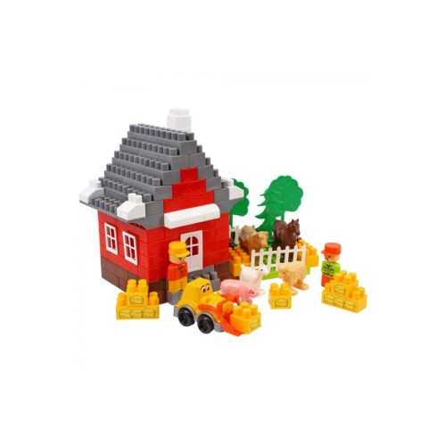 Конструктор «Ферма» на 130 деталей х фігурками та машинкою, у пакеті 20,5х20,5х35 см, ТМ Технок