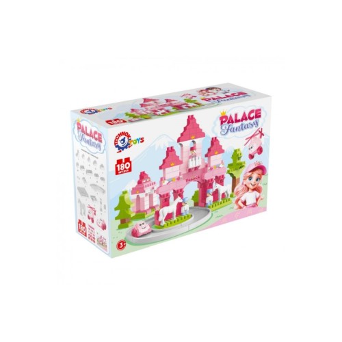 Конструктор «Замок» з 170 деталей з фігурками та машинкою, у коробці 37х27,5х19 см, ТМ Технок